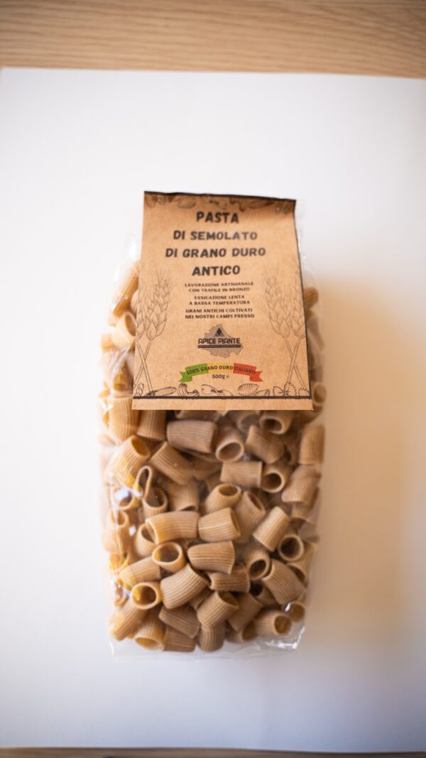 Pasta di semolato di grano duro Antico 
Formato “Mezze maniche”